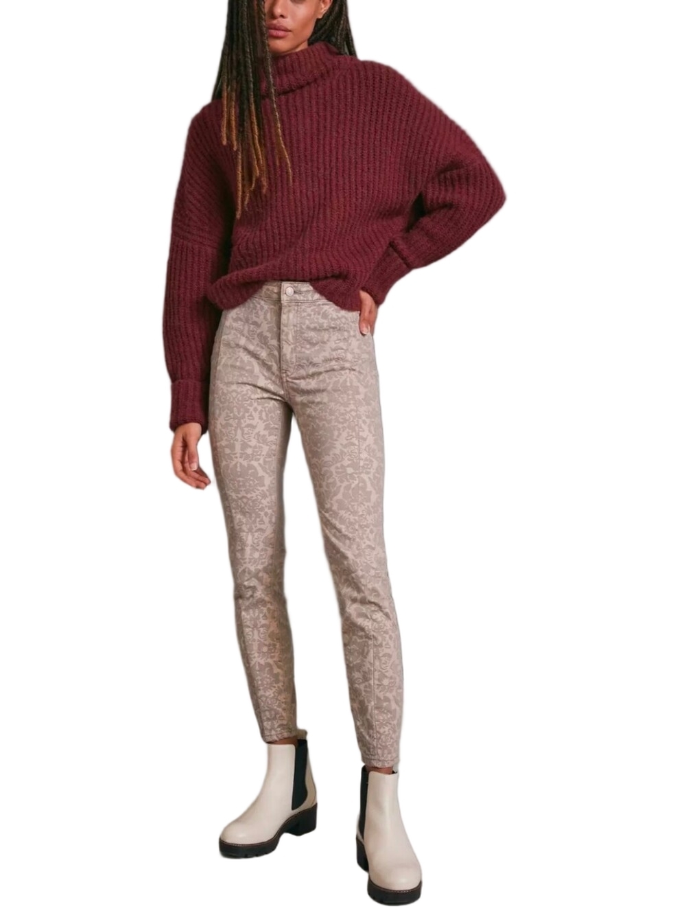 Pilcro By Anthropologie Flocked High-Rise Denim Leggings Size 27